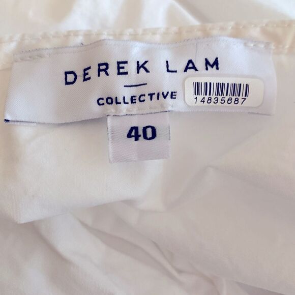Derek Lam Collective White Elodie One Shoulder Blouse Size Small - Picture 8 of 8